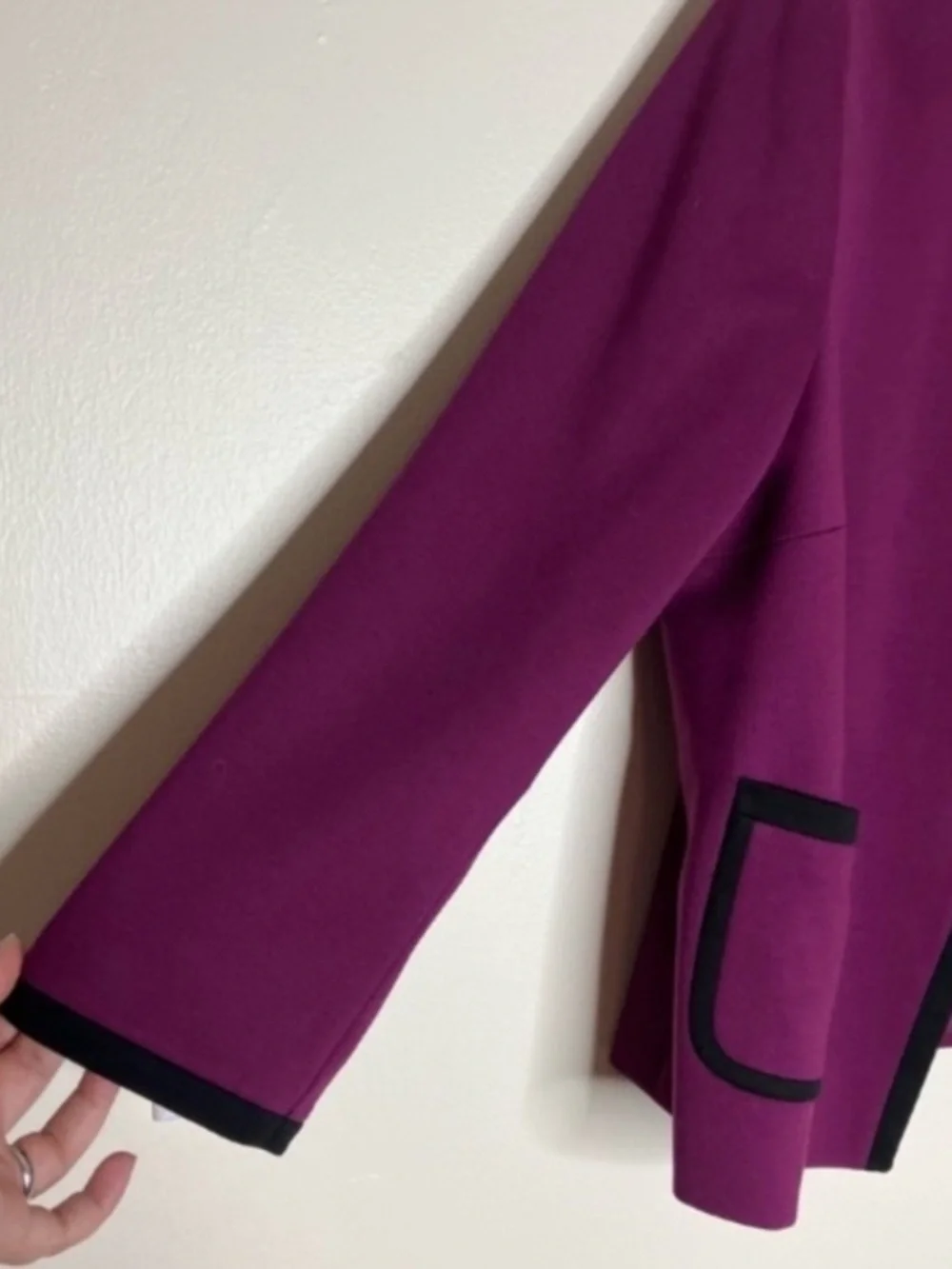Nine West plum purple open dress jacket 14